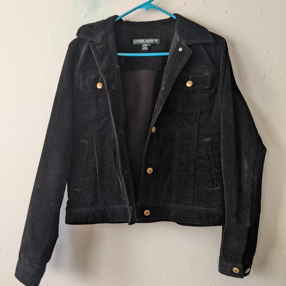 Ralph Lauren Black Corduroy Jacket